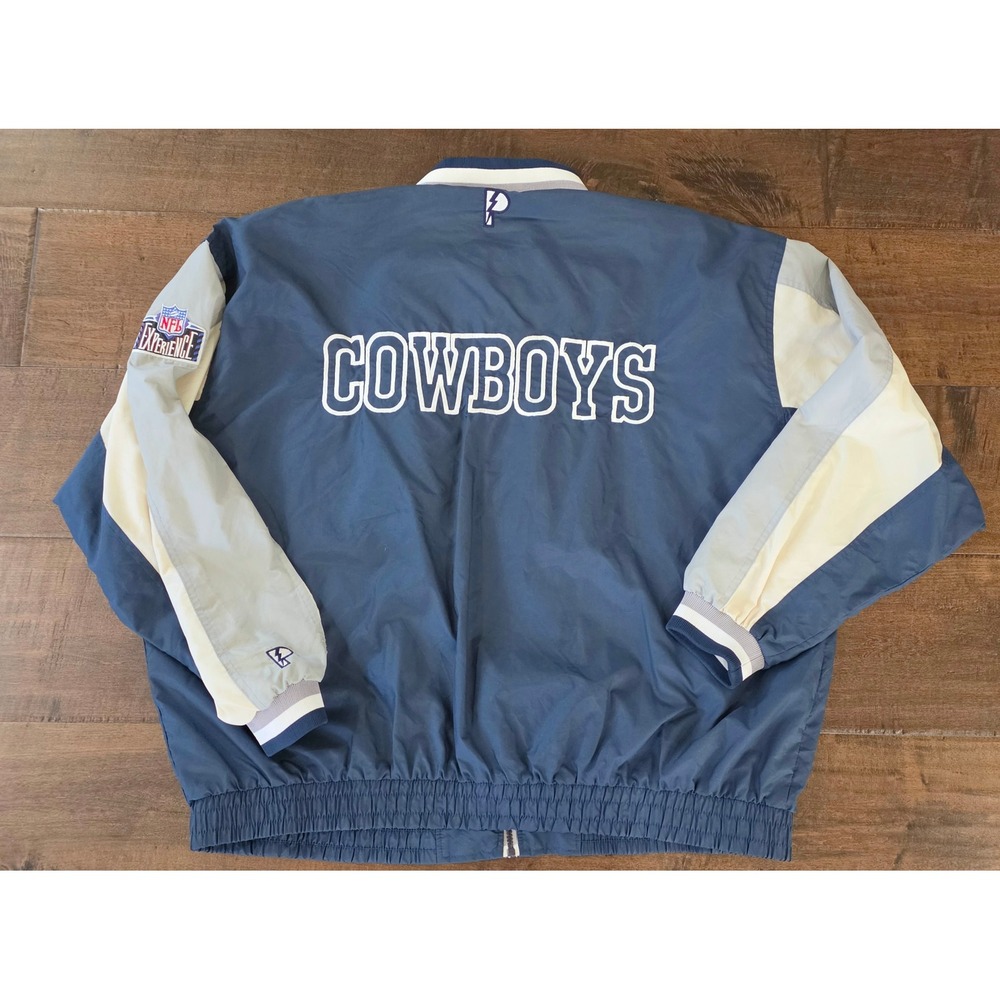 VTG Pro Layer Dallas Cowboys NFL Experience Windbreaker Navy Blue Silver XXL